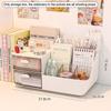 Large Capacity Slanted Pen Container Desk Stationery Storage Box School Office Multifunctional Desktop Sundry Storage Rack