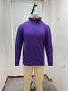 Men's Autumn Long Sleeve V-Neck Wool Polo Shirt with Plush Zipper