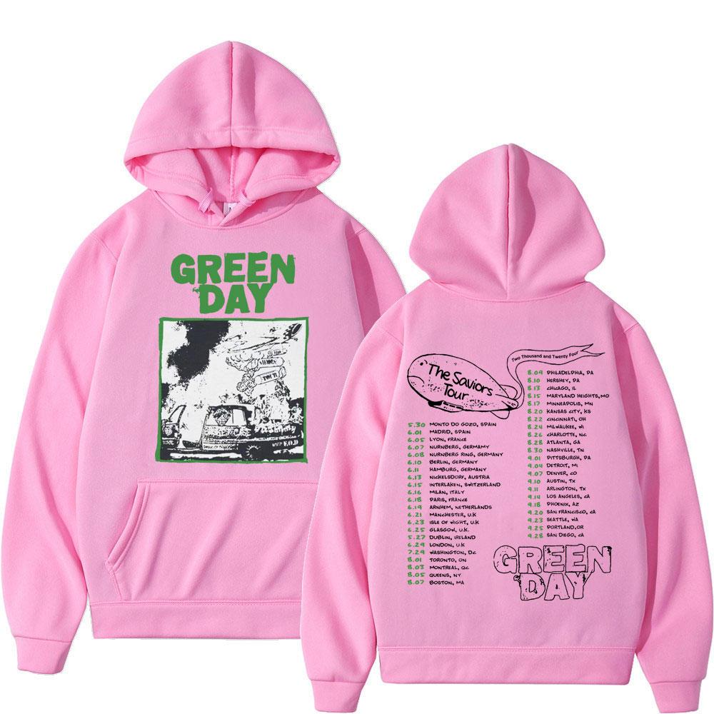 Худи Green Day The Saviors Tour Уличный Рок Винтажная Толстовка с Капюшоном Мужская Женская Мода Повседневные Пуловеры Оверсайз