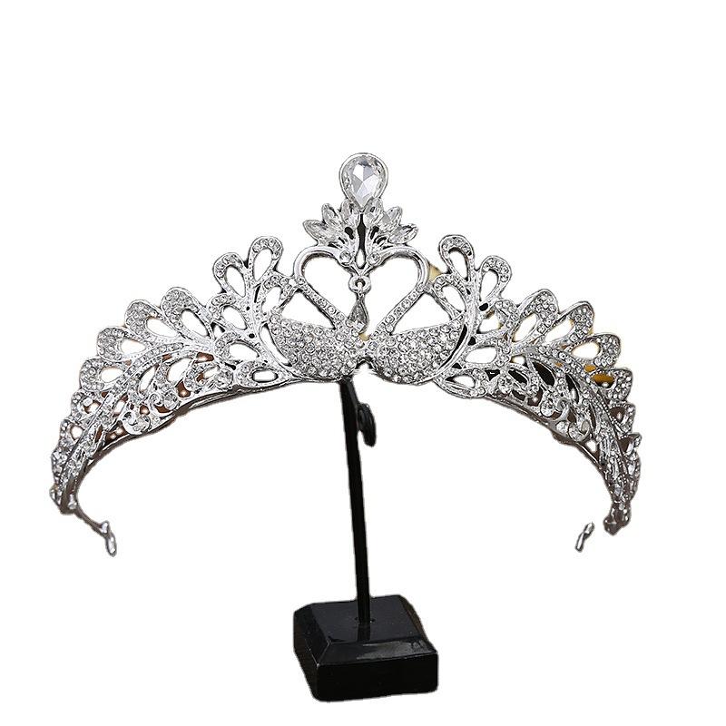 Korean Style Bridal Crown High End Wedding Headwear Studio Shooting Crystal Rhinestone Metal Crown