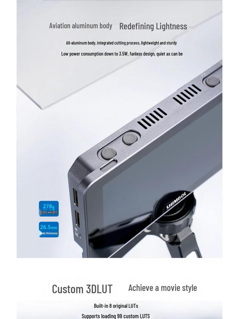 7SHIMBOL Монитор-видоискатель Peng M5 5,5-дюймовый HD-сенсорный монитор для DSLR/беззеркальных камер