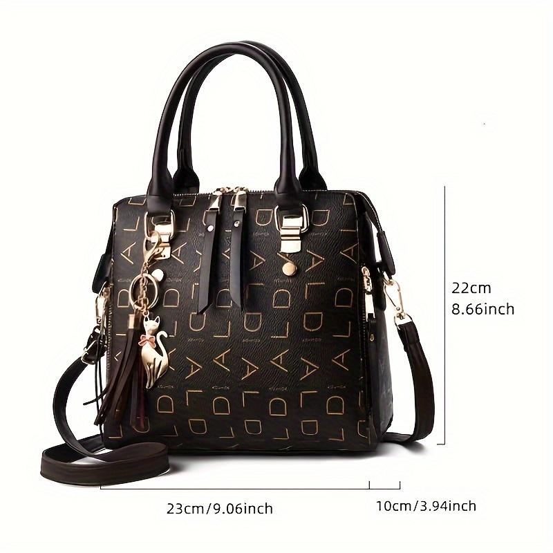 Chic Satchel & Crossbody Combo - Versatile Women's Handbag with Top Handle, Casual Shoulder Carry, Ideal for Everyday Elegance & Practical Use