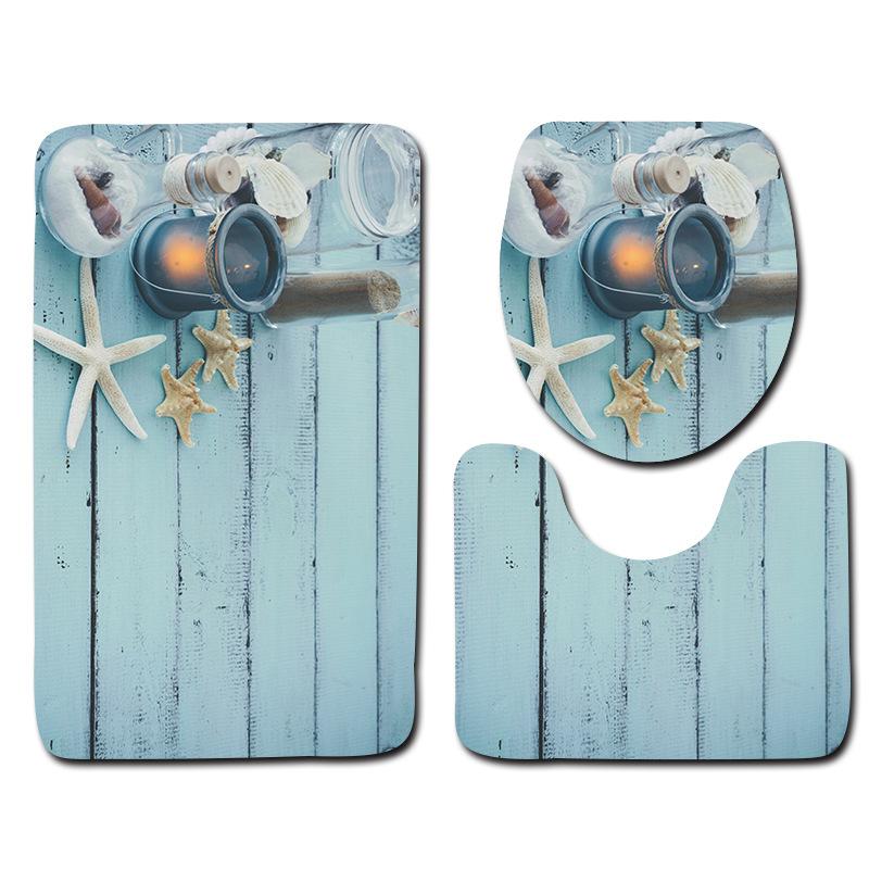 Bathroom Floor Mat Bathroom Mat Toilet Three-Piece Set