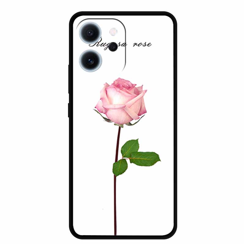 Cartoon Phone Case For Oppo Reno15 F Soft TPU Silicone Protector Relief Flower Emboss 3D Cover Funda Reno15F 15F Bumper Shield