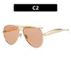 New Retro Women Sunglasses Metal Frame Toad Sun Glasses Men Outdoor Sunshade Eyewear Uv400 Luxury Brand Design Eyeglass