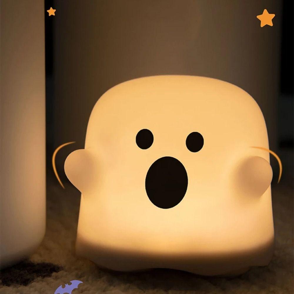 Silicone Ghost Cute Bedside Lamp Cute Bedside Floor Light LED Night Light Baby Feeding