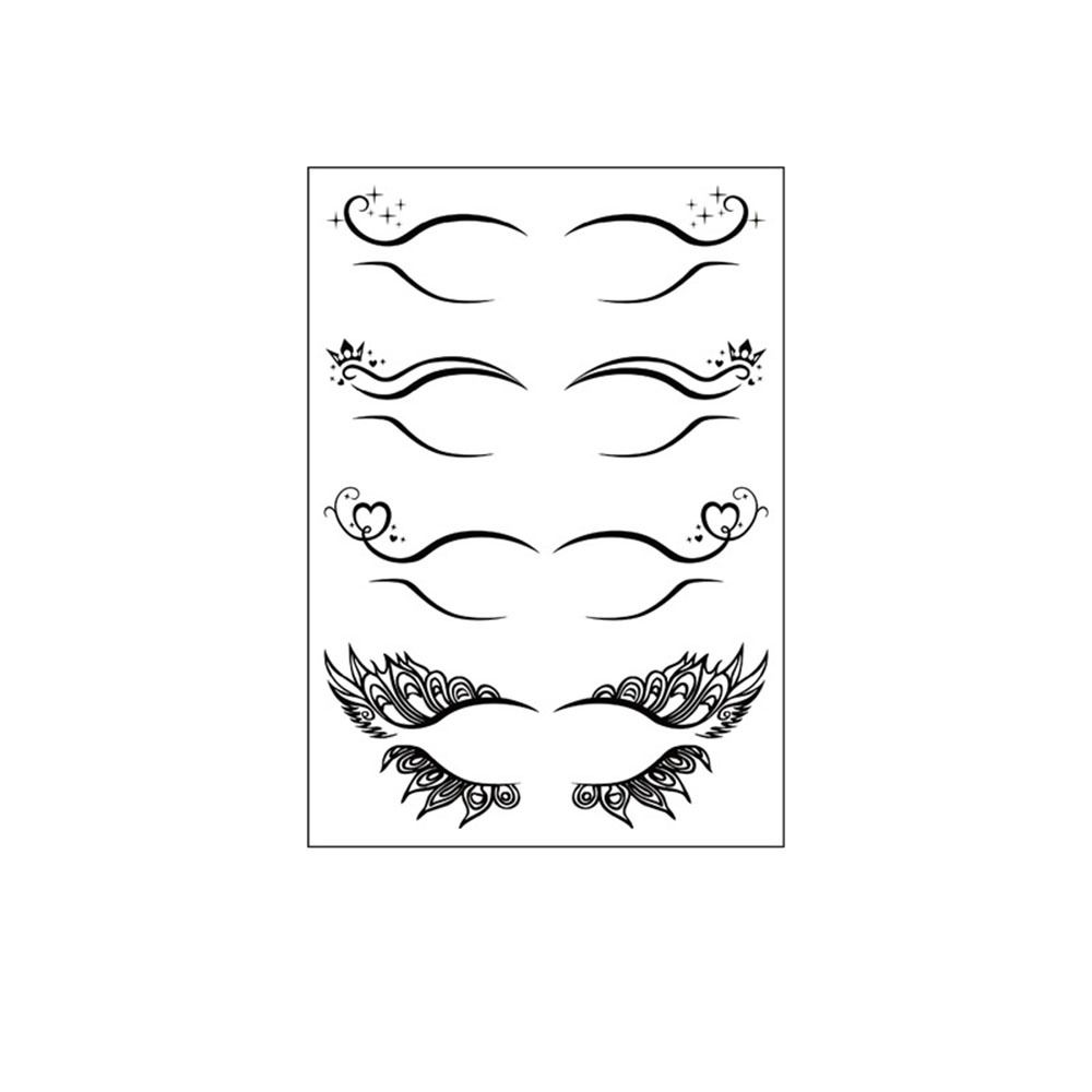Наклейка для макияжа ресниц, водонепроницаемая наклейка для теней для век, татуировки на Хэллоуин