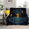 Solar System Soft Plush Sofa Bed Throwing Cartoon Picnic Blankets Modern Flannel Blanket Cover Gedruckt Bettdecke Geschenk