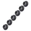 Ruifu Titanium Alloy Flange Nuts M5 M6 Pack of 6 (M6, Black)