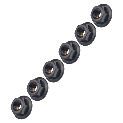 Ruifu Titanium Alloy Flange Nuts M5 M6 Pack of 6 (M6, Black)