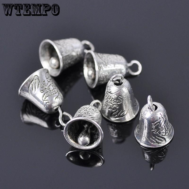 WTEMPO 20 шт. серебристых колокольчиков, мини-колокольчики ручной работы, украшения для изготовления ювелирных изделий, аксессуары для творчества, праздничные украшения в виде колокольчиков с подвесками