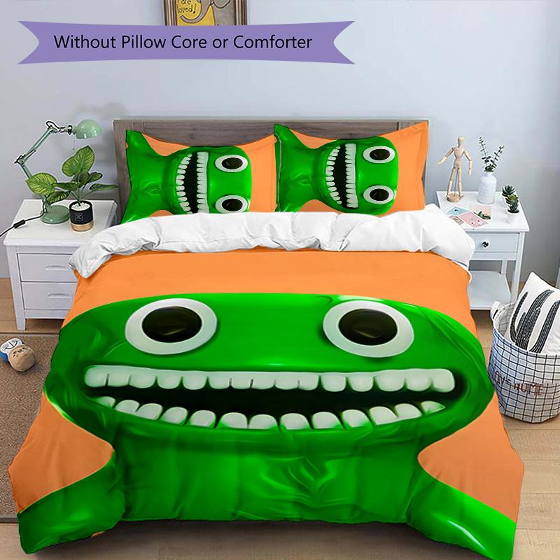 3pcs Garten of Banban pattern bedding set duvet cover set includes duvet cover &pillowcases, perfect all season bedroom decoration & gift