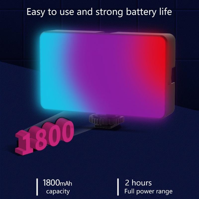 Светодиодная лампа для камеры 1800 мАч Аккумуляторная для фото- и видеоосвещения с холодной и теплой цветовой температурой