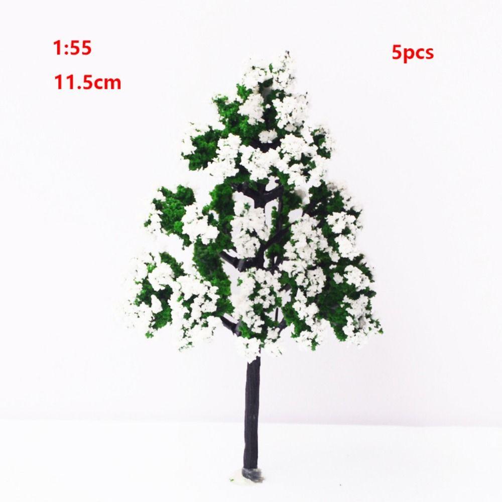 5pcs Plastic Scenery Trees 4 Sizes Christmas Decoration Winter Ornaments