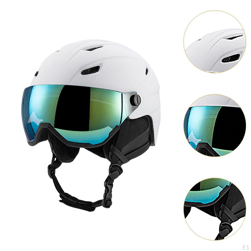 Skiing Helmet Snow Ski Adjustable Warm Protectived Glasses Impact Resistance Shockproof Ear