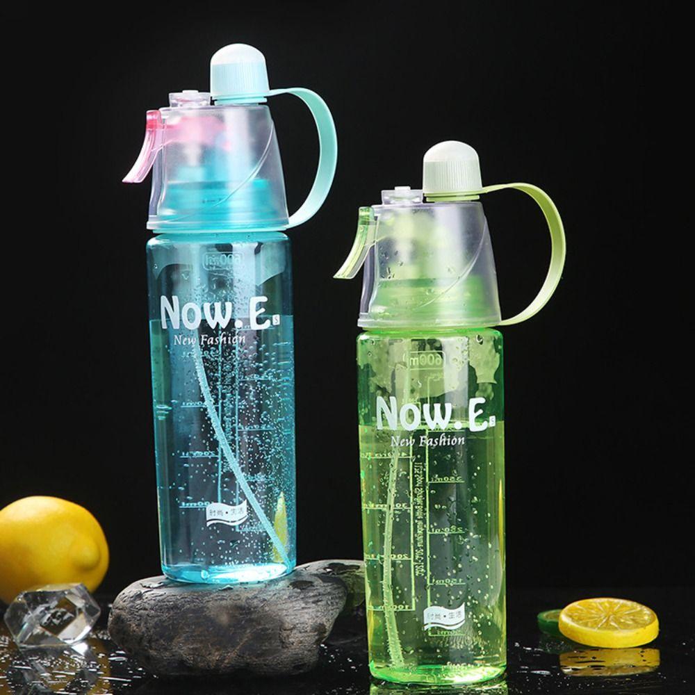 With Straw Water Bottle Drinkware Spray Water Bottle Creative Drink Spray Cup Cycling