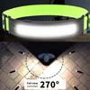 Camping Headlight Intelligent Waving Sensor Headlight Rechargeable Reflective Headband for Outdoor Night Fishing Cycling Hiking