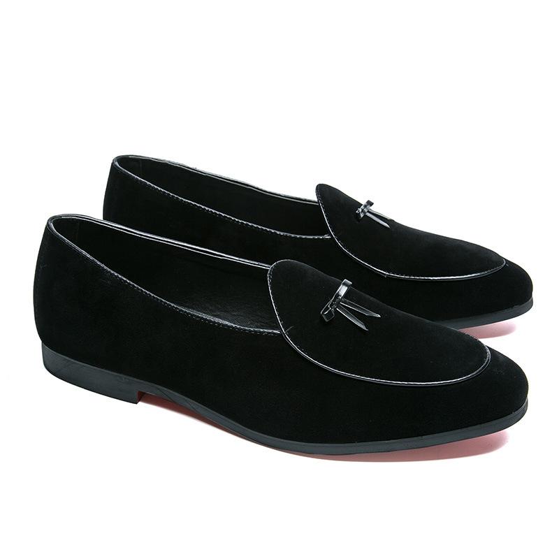 Мужская обувь весна лето новая повседневная обувь мода set foot loafers тренд мужские маленькие кожаные loafers обувь H570