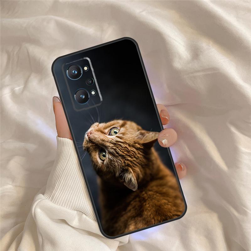 Милый чехол с животным-кошкой для Realme 15 14 11 12 13 Pro Plus C65 C67 C71 C63 C61 C55 C51 C53 C35 C75 GT6 GT7 Pro