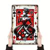 AliceQueen Металлическая жестяная табличка Винтажные игральные карты 2D Ретро настенное искусство для дома Бара Паба Декор