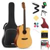 Donner Acoustic Guitar Beginner Set 41 дюйм Высококачественная акустическая гитара с верхней декой из ели и вырезом для правой руки для начинающих с мягким чехлом и тюнером