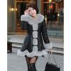 Autumn and Winter New Fur Integrated Women's Medium and Long Imitation Mink Coat Pu Imitation Fur Coat Large Size