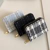 Large Capacity Portable Coin Purse Clutch Zipper Bag Multi-card Slot Card Holder New Fashion Plaid Short Wallet for Women Ladie