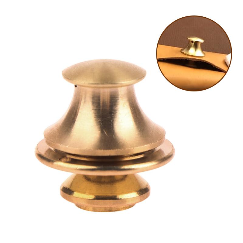 1 шт. Латунный замок для сумки, пружинная пряжка, чехол, металлическая вставка, замок, круглая головка, декор, DIY аксессуары, фурнитура для кожаных изделий