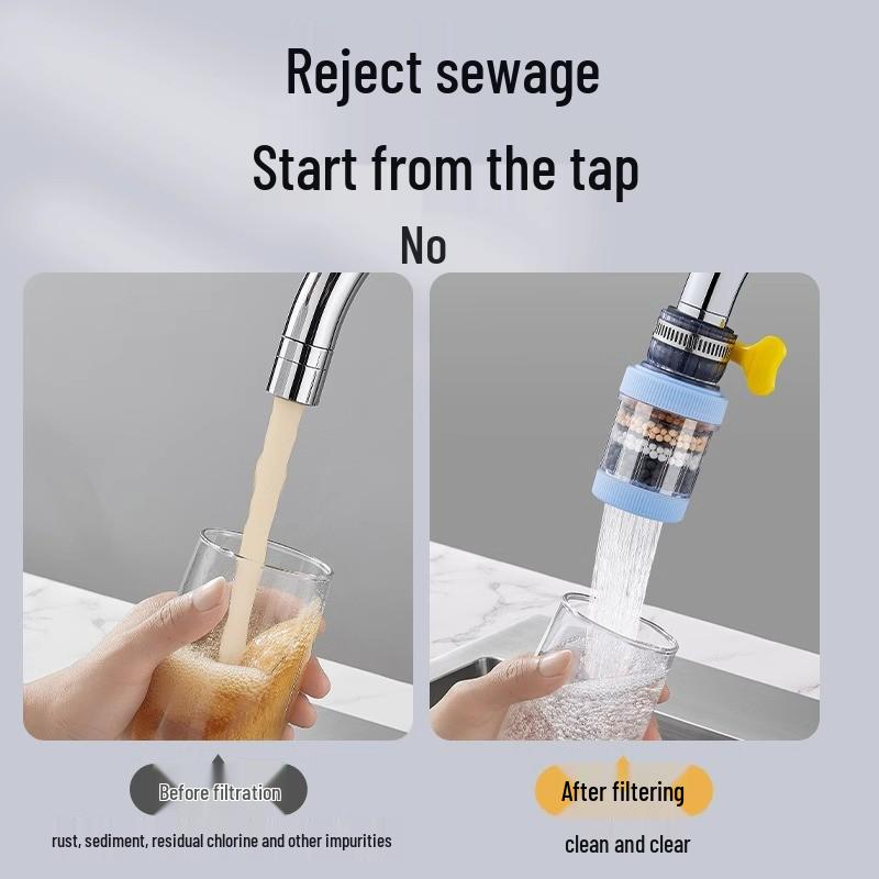 Брызгозащитный кухонный смеситель Очиститель воды и излив с фильтром