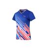 Li Ning SS22 Повседневная спортивная быстросохнущая футболка с короткими рукавами для пинг-понга, женские топы, мечтательно-синий AAYS018-3