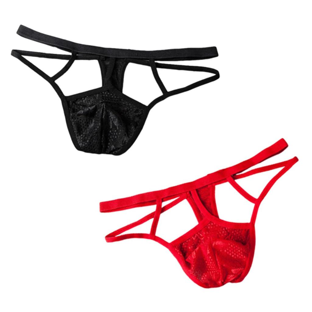 Harukita Extremely Sheer Sexy Lingerie with Floral Lace and Micro and Highly Bikini Set Men's T-Back, Ultra-Thin Mesh, Lightweight, Breathable,