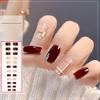 24Pcs/set Finished Fake Nail Anti-crack Reusable Graffiti Colorful False Nail Kits Nail Supplies