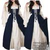 Medieval Renaissance Princess Dress with Binding Waist - Vintage Halloween Costume
