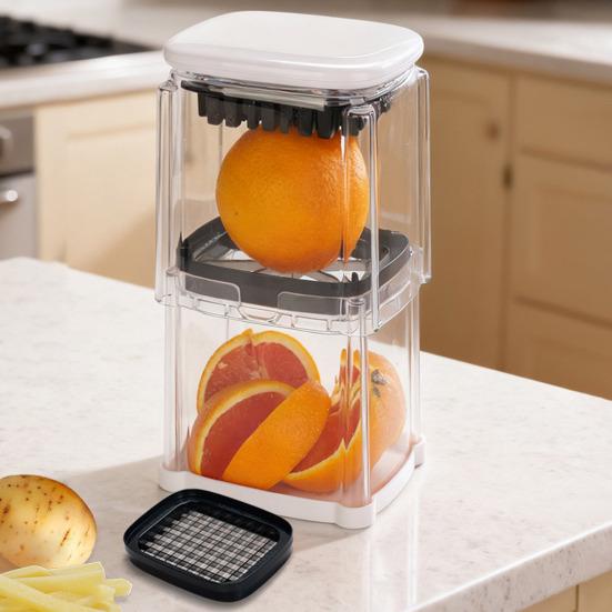 Ручной измельчитель овощей из нержавеющей стали, нарезка для картофеля фри, для нарезки кубиками, ломтиками, легко нажимаемый овощерез для картофеля, моркови, лука