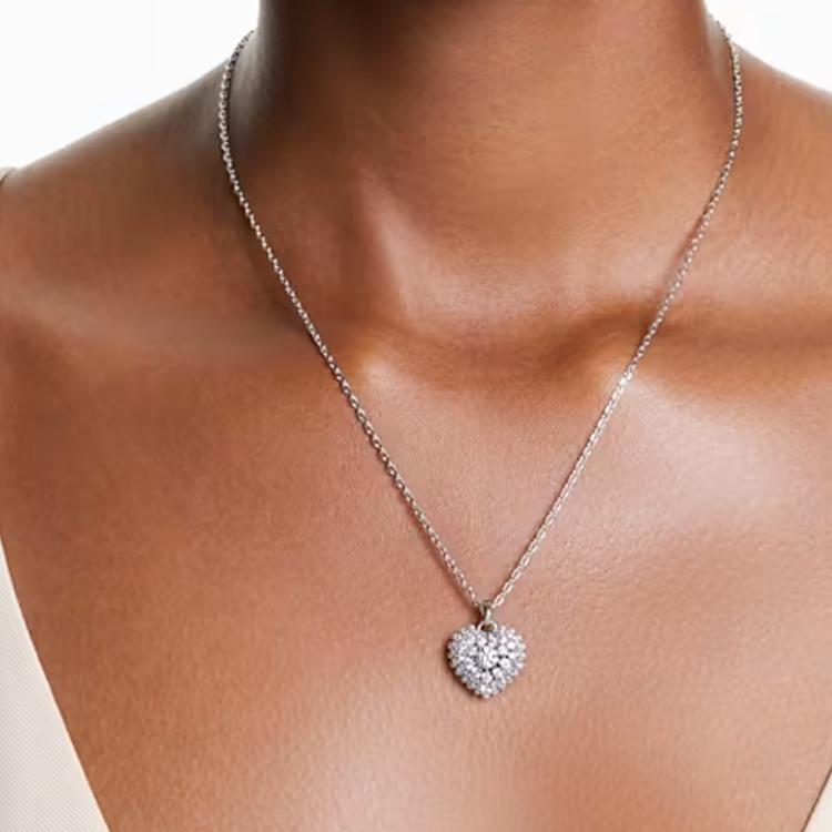 Swarovski Ожерелье-подвеска Idyllia Heart для женщин Серебряное 5684386