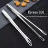 Корейские щипцы для барбекю и хлеба из нержавеющей стали — не обжигают, идеально подходят для использования на кухне, в буфете или в отеле.