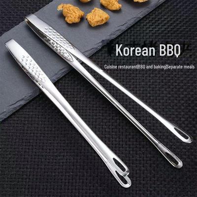 Корейские щипцы для барбекю и хлеба из нержавеющей стали — не обжигают, идеально подходят для использования на кухне, в буфете или в отеле.