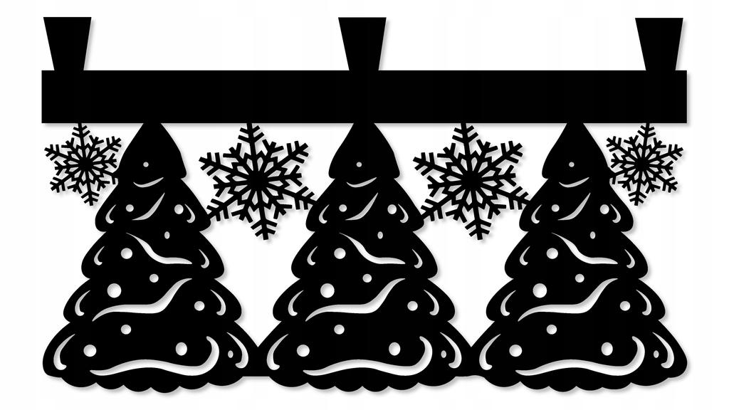 Envy CHRISTMAS TREES SNOWFLAKES pelmet curtain CHRISTMAS PATKI 60x35 with