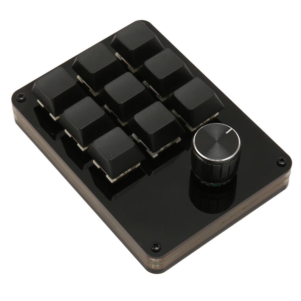 Mini 9 Key Keypad with Knob Macro Mechanical Keyboard Hot Swappable Blue Switch Keyboard Key Line