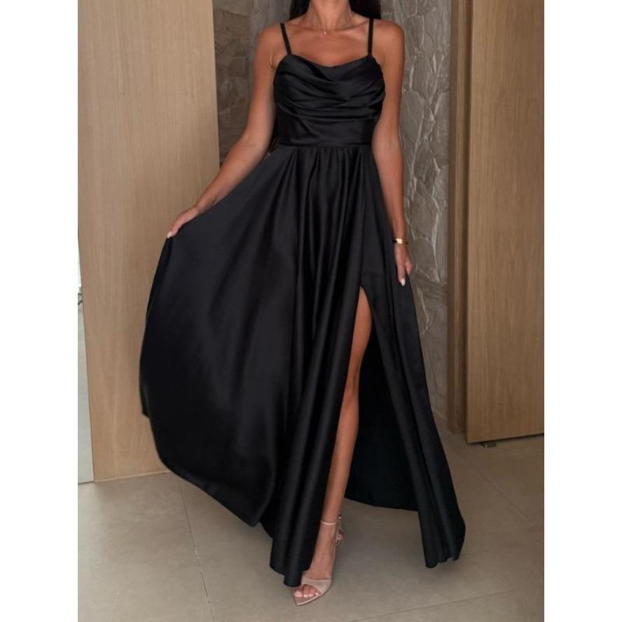 YYFS Женская мода лето весна сплошной цвет печати без рукавов подтяжки с высокой талией повседневные платья