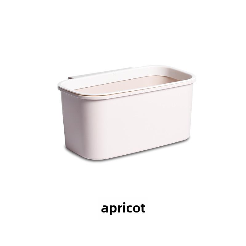 Wall-Mounted Cabinet Door Trash Can: Punch-Free Hanging Wastebasket for Kitchen or Dorm