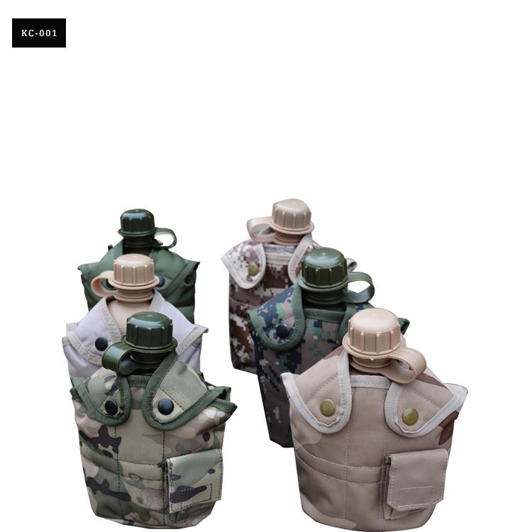 PE Plastic Water Bottle Tactical Kettle Canteen With Pouch Outdoor Camping Hiking Dring Water Bottle