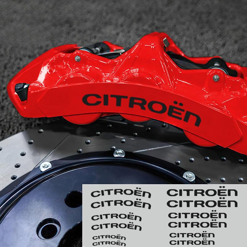 6Pcs Sticker Brake Caliper Sticker Label Dodge Logo Personalized Modification Decorative Sticker For Citroen Citroën Picasso C3 ajy256