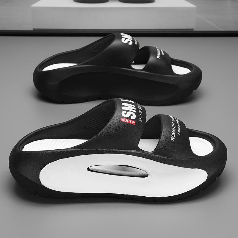 TUINANLE Парные тапочки на толстой подошве 5 см, нескользящая пляжная обувь на платформе, женские мужские тапочки из ЭВА с буквенным принтом