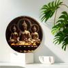 Круглая деревянная статуя Будды, тематический знак, декоративный знак, кафе, квартира, ресторан, гостиная, настенное украшение для входной двери церкви, настенный декор