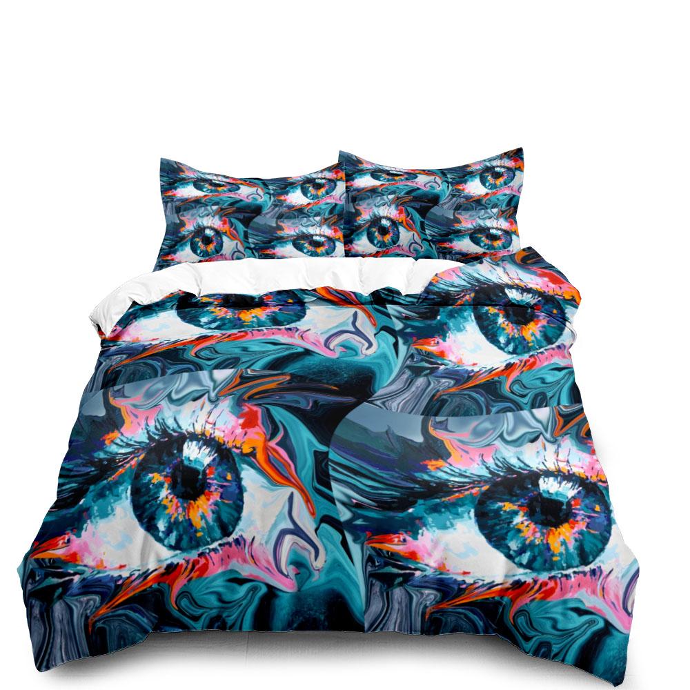 Space Eye Duvet Cover Set UK Single Double Queen US Twin Full King Size  Bed Linen Set