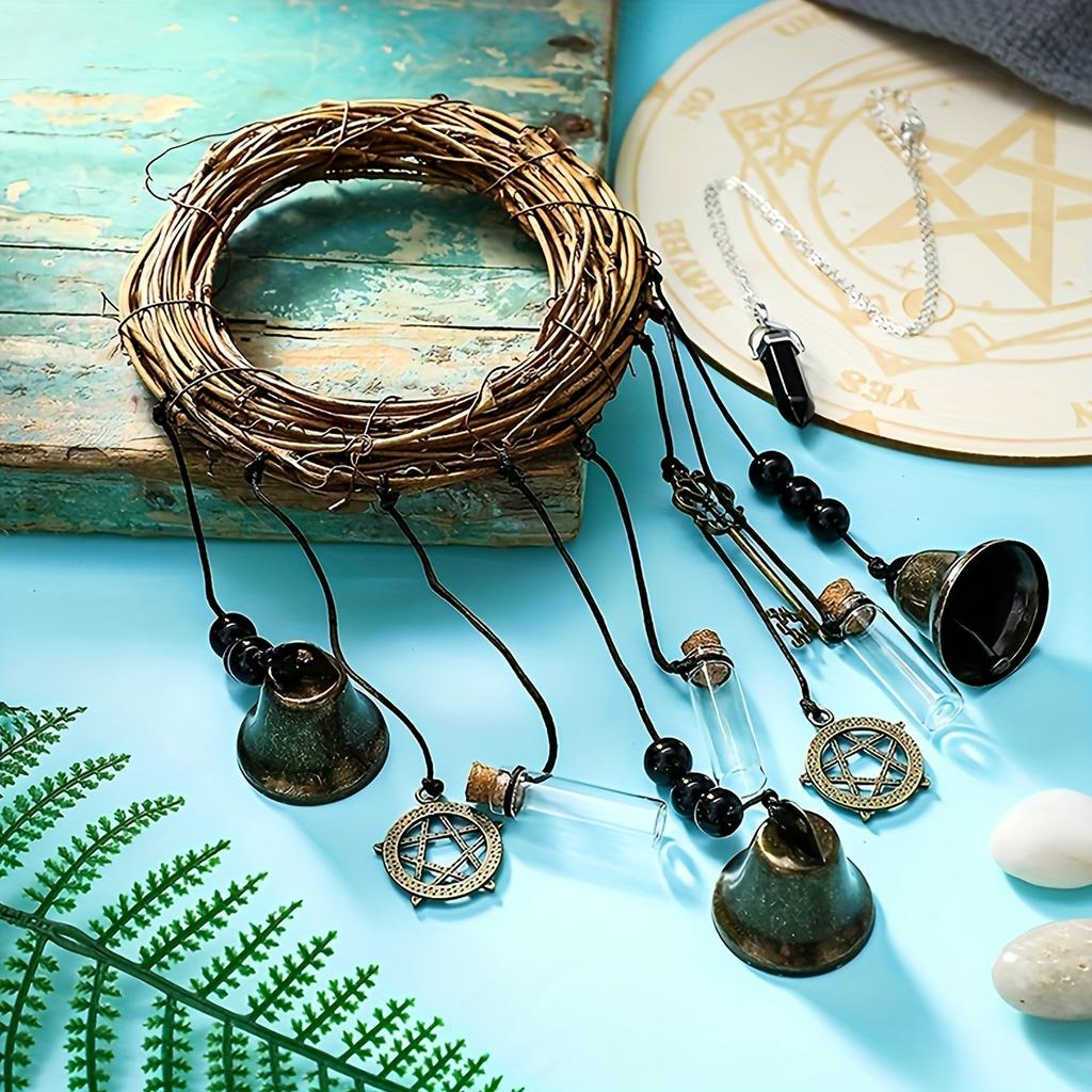 1pc Home Decor Pendant Vintage Bell Decoration Vintage Key Bell Suitable for Hobbyist for Home Decor Door Knob Charm