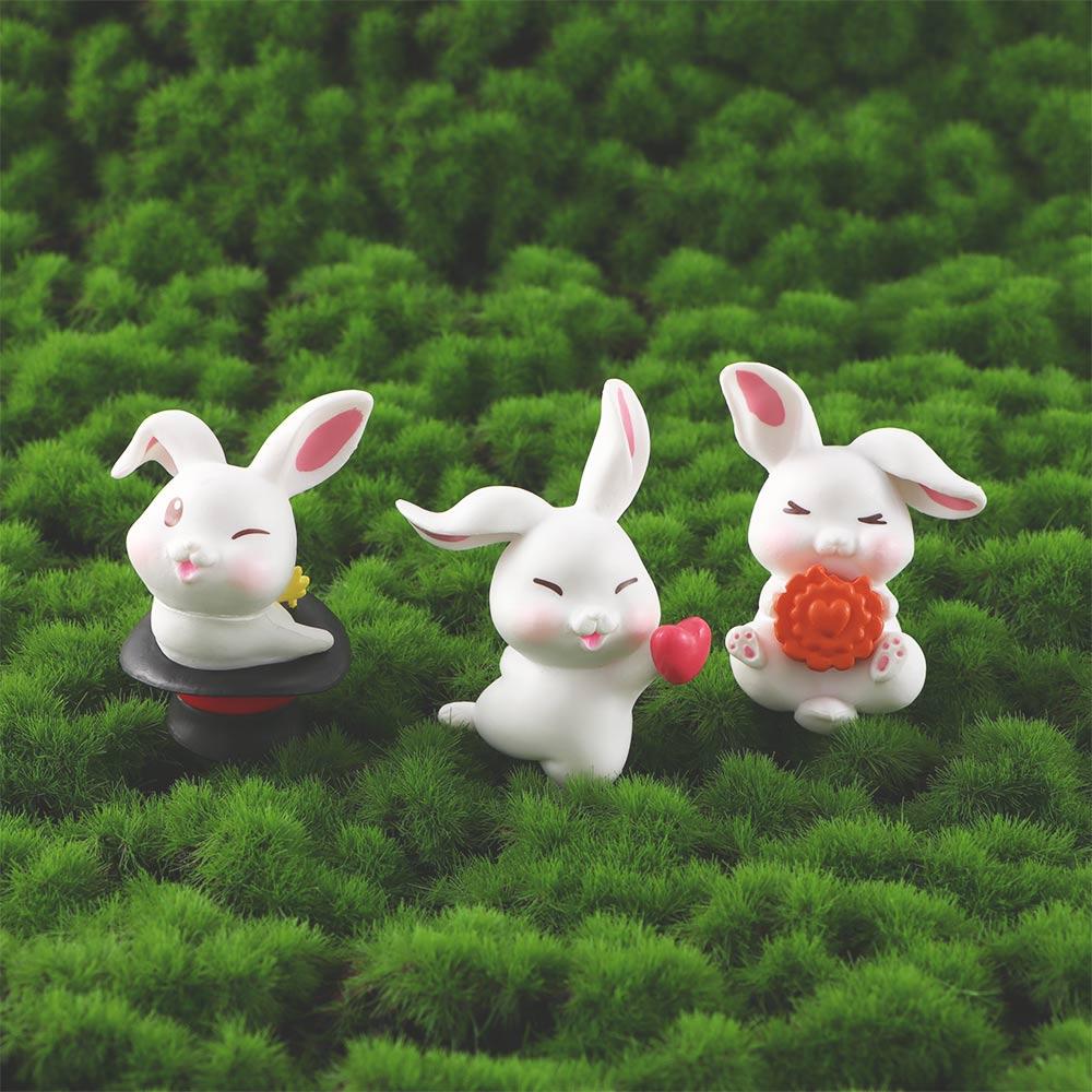 Набор для творчества 6 шт./набор Мультяшная модель Сделай сам Милая фигурка кролика Домашний декор Миниатюры Микроландшафт