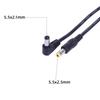 90 Degree DC5521 Male to Straight Head DC5521 Male Power Extension Cable Line for LED Light and Security Cameras 1m