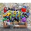 Brick Graffiti Wallpaper 3d Graffiti Mural Bedroom Living Room Cafe Bar Graffiti Wall Murals Home Decor